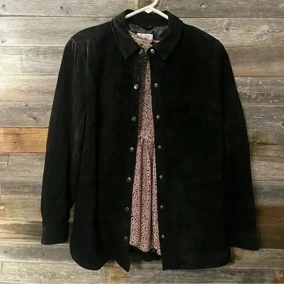 Vintage D&Co Suede Leather Button up Jacket - Picture 1 of 9